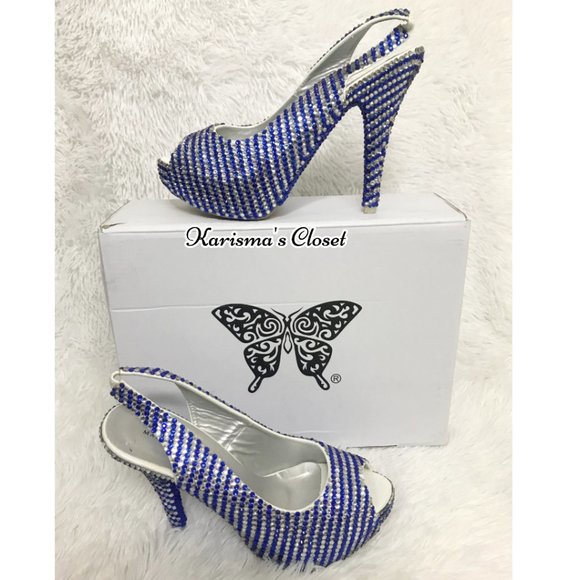 NWT Marc Defang Crystal Slingback Heels NIB - Picture 3 of 6